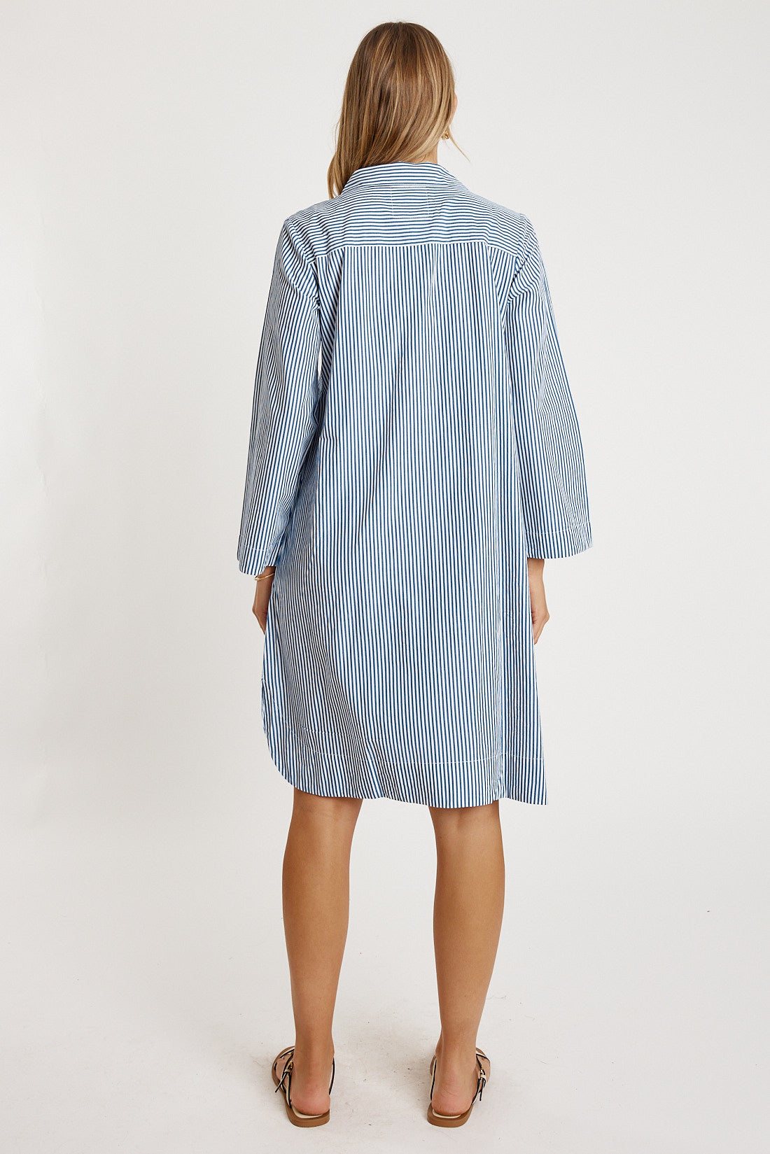 Tillie Shirt dress Blue stripe