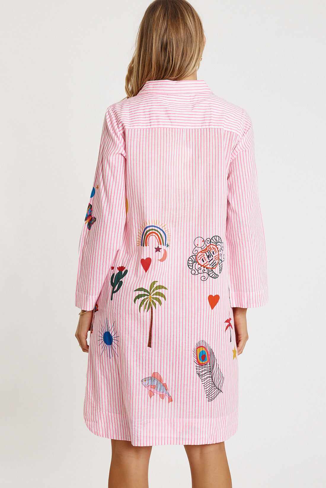 Lulalife Tillie Shirtdress Candy stripe
