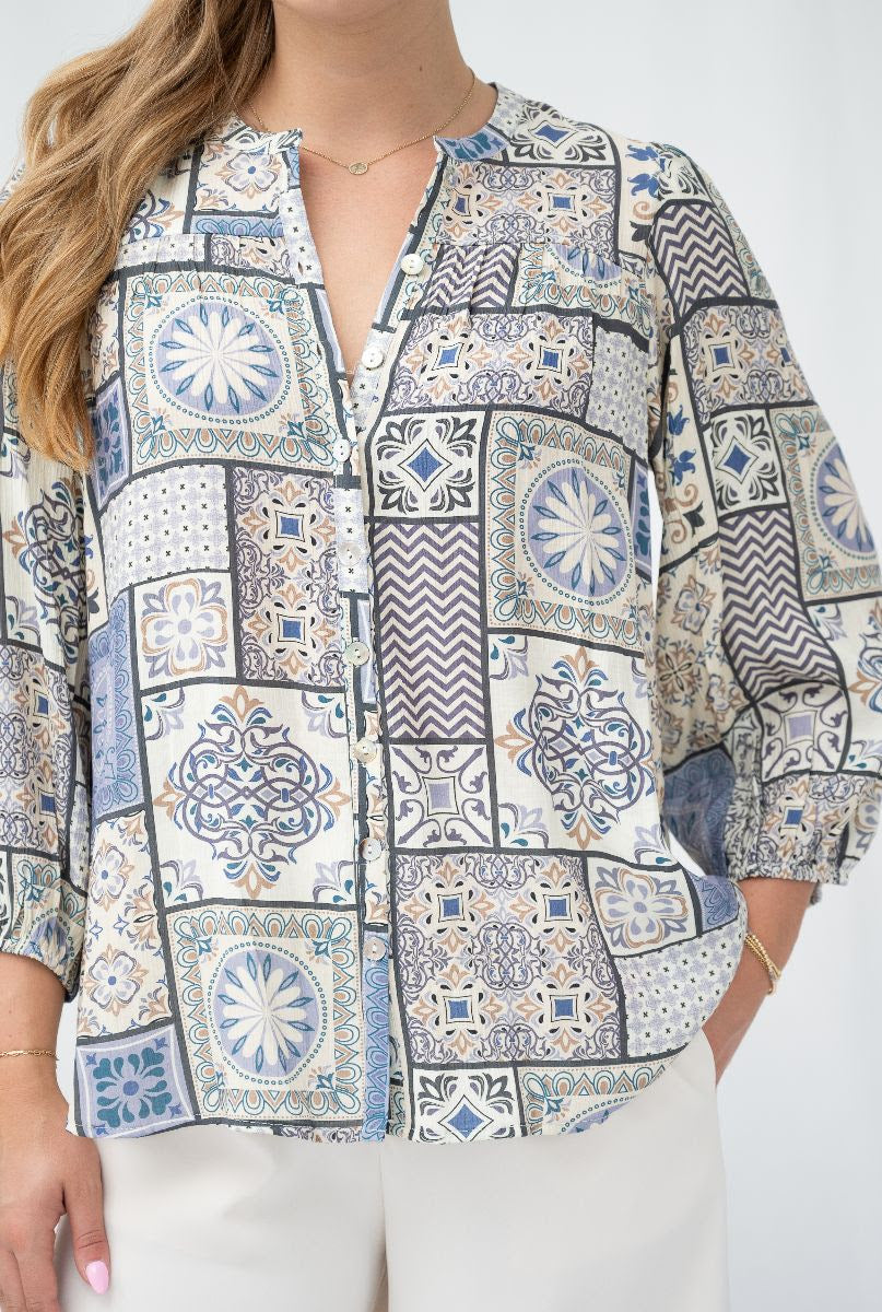 SIS Mosaic Tile Blouse so in stlye