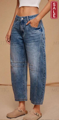 Mid Rise Barrel Denim Jeans MUTIG