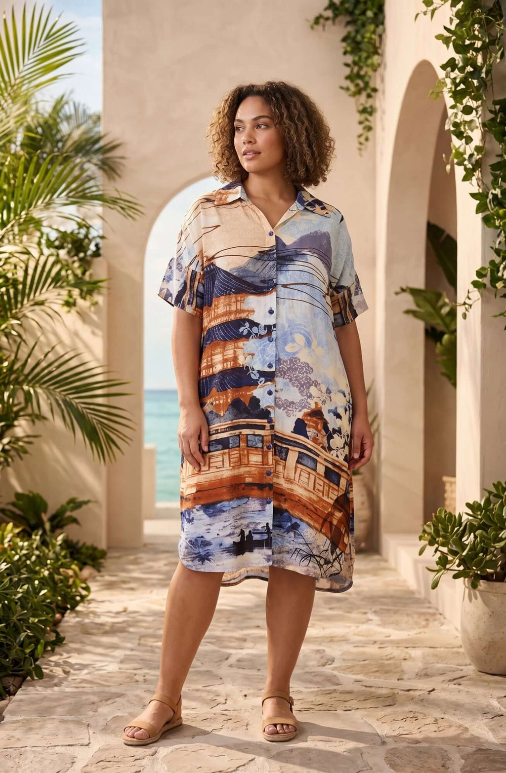 Nanjing Shirt Dress Orientique