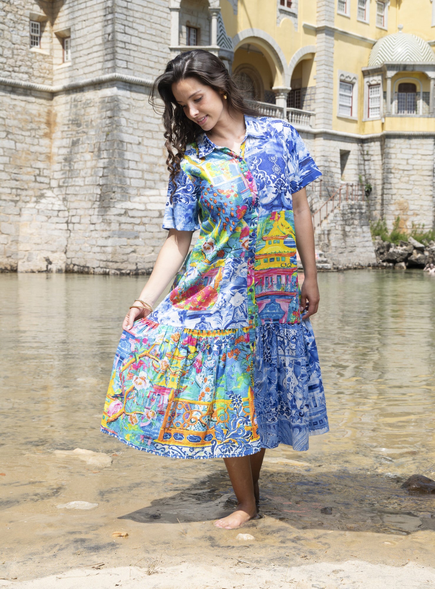 Okayama  Patch Collar Dress