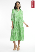 Leros Layers Dress -Green