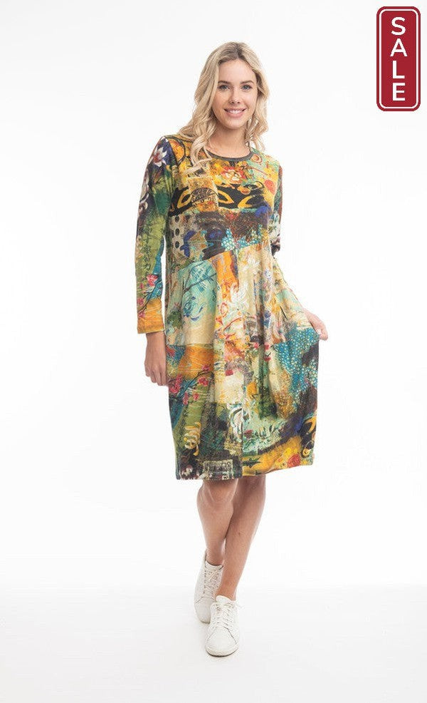 Figaro panel bubble dress