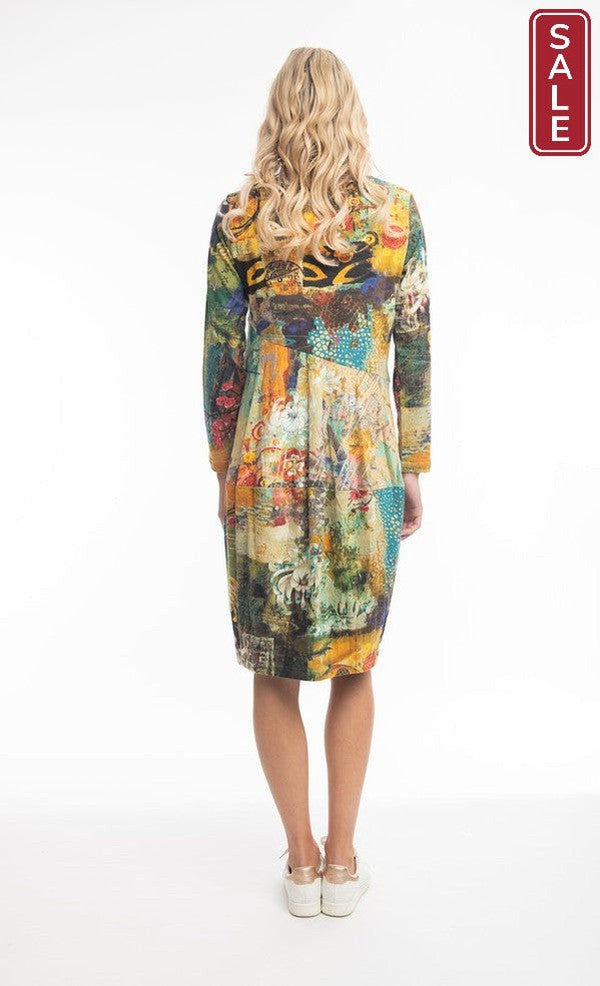 Figaro panel bubble dress