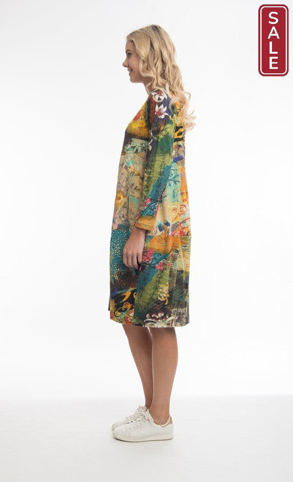 Figaro panel bubble dress