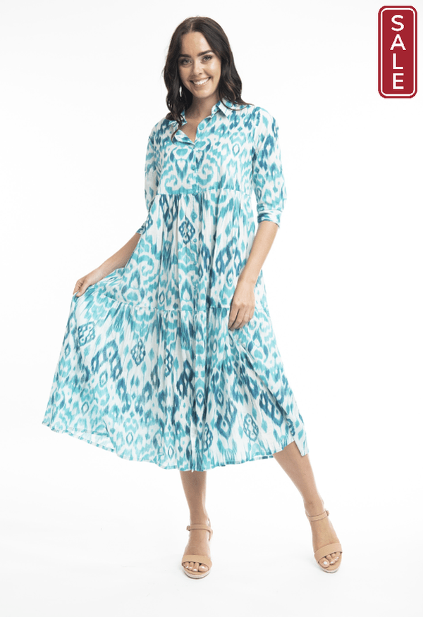 Izmir Layers Dress-Turq