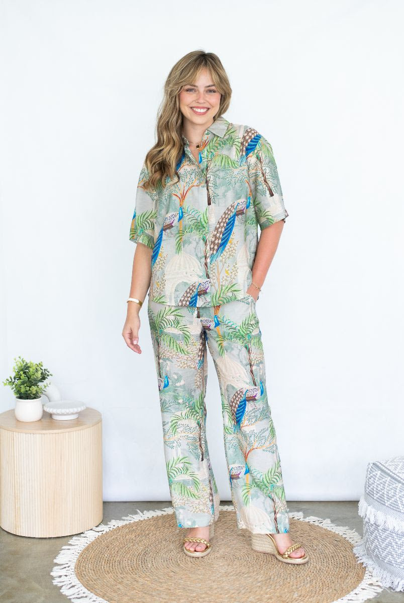 Peacock in Palace Pants