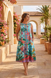 Provence Dress Midi Sleeveless