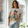 Happy Cats Knit Top Wednesday Lulu