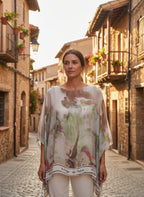 Floral Silk Kaftan Top