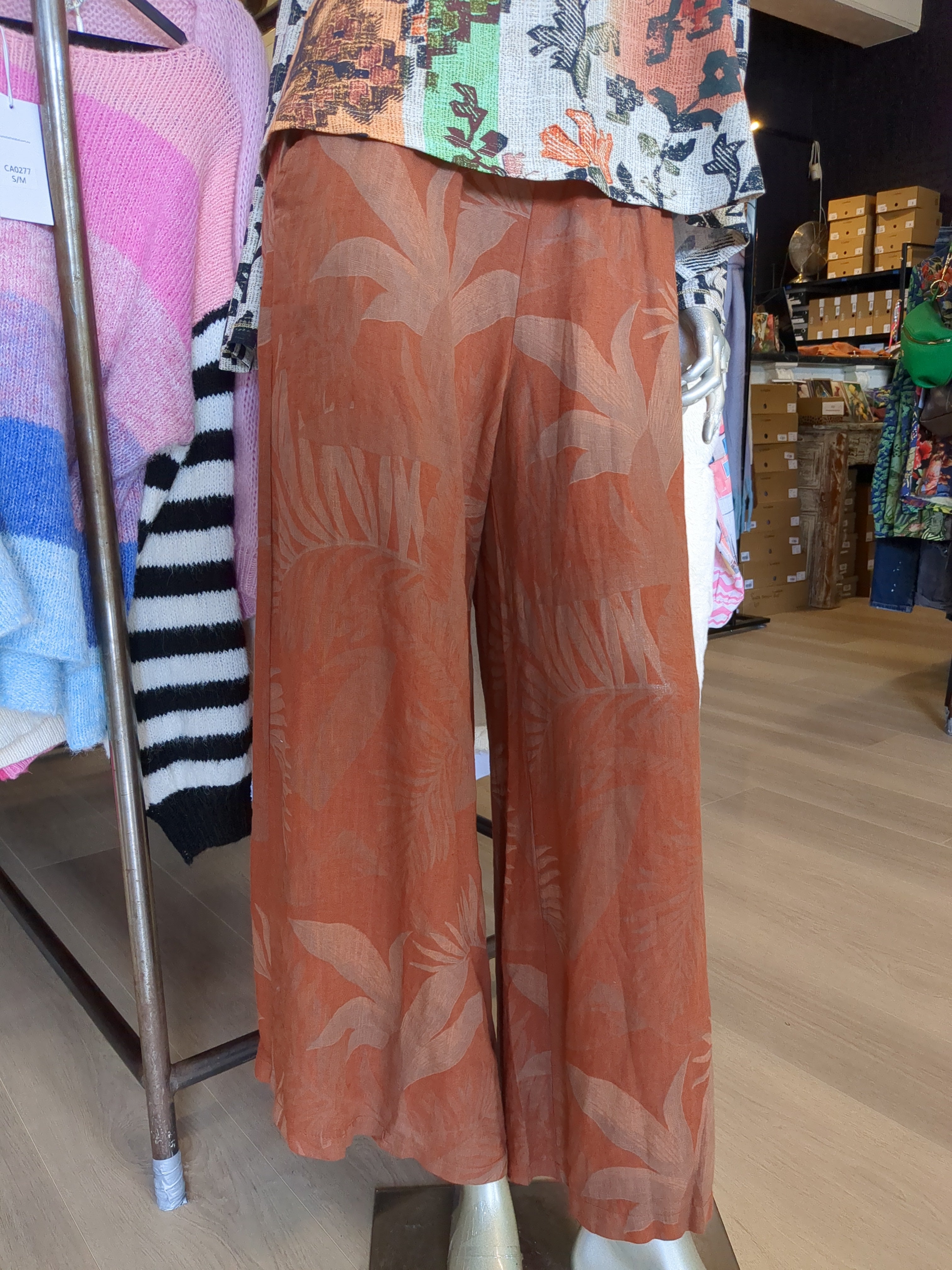 Palm Linen Blend  Pants