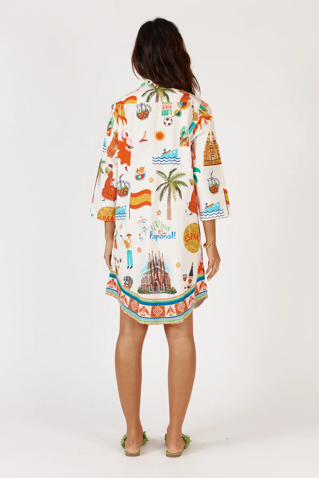 Rubyyaya Espanol Shirtmaker Dress White