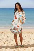 Rubyyaya Espanol Shirtmaker Dress White