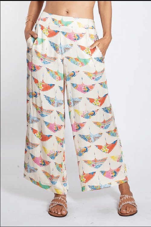 Rubyyaya pants S / CREAM Birds of Paradise Pants