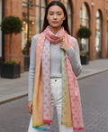 Cream Faded Heart Scarf Gypsyroad Bowral