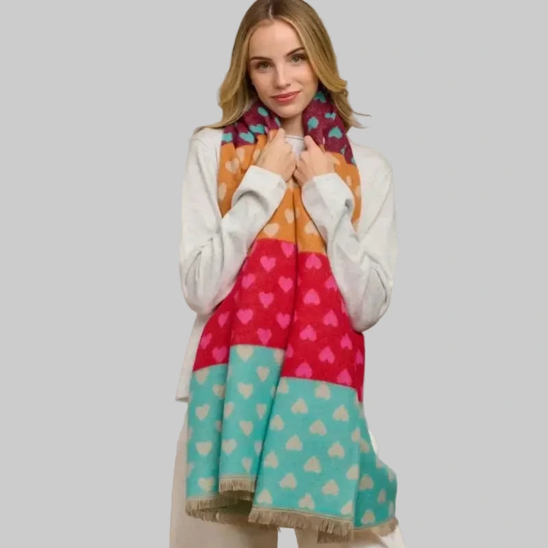 Green Sweet Heart Scarf Tiger Tree