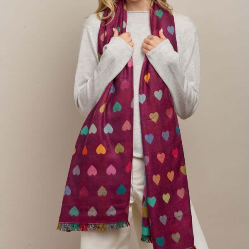 Fuchsia Romance Scarf Tiger Tree