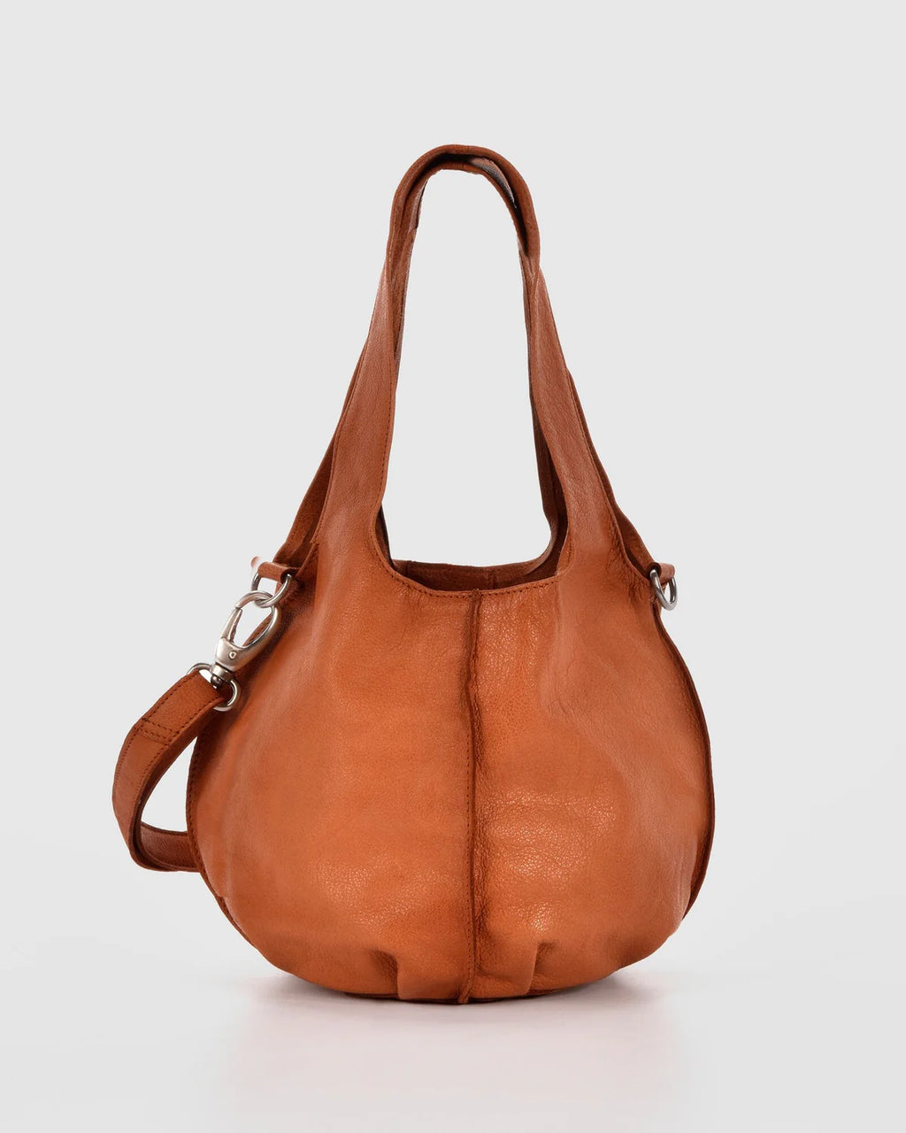 Simpson Small Round Leather Tote Bag