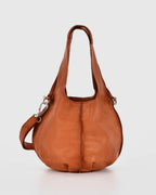 Simpson Small Round Leather Tote Bag