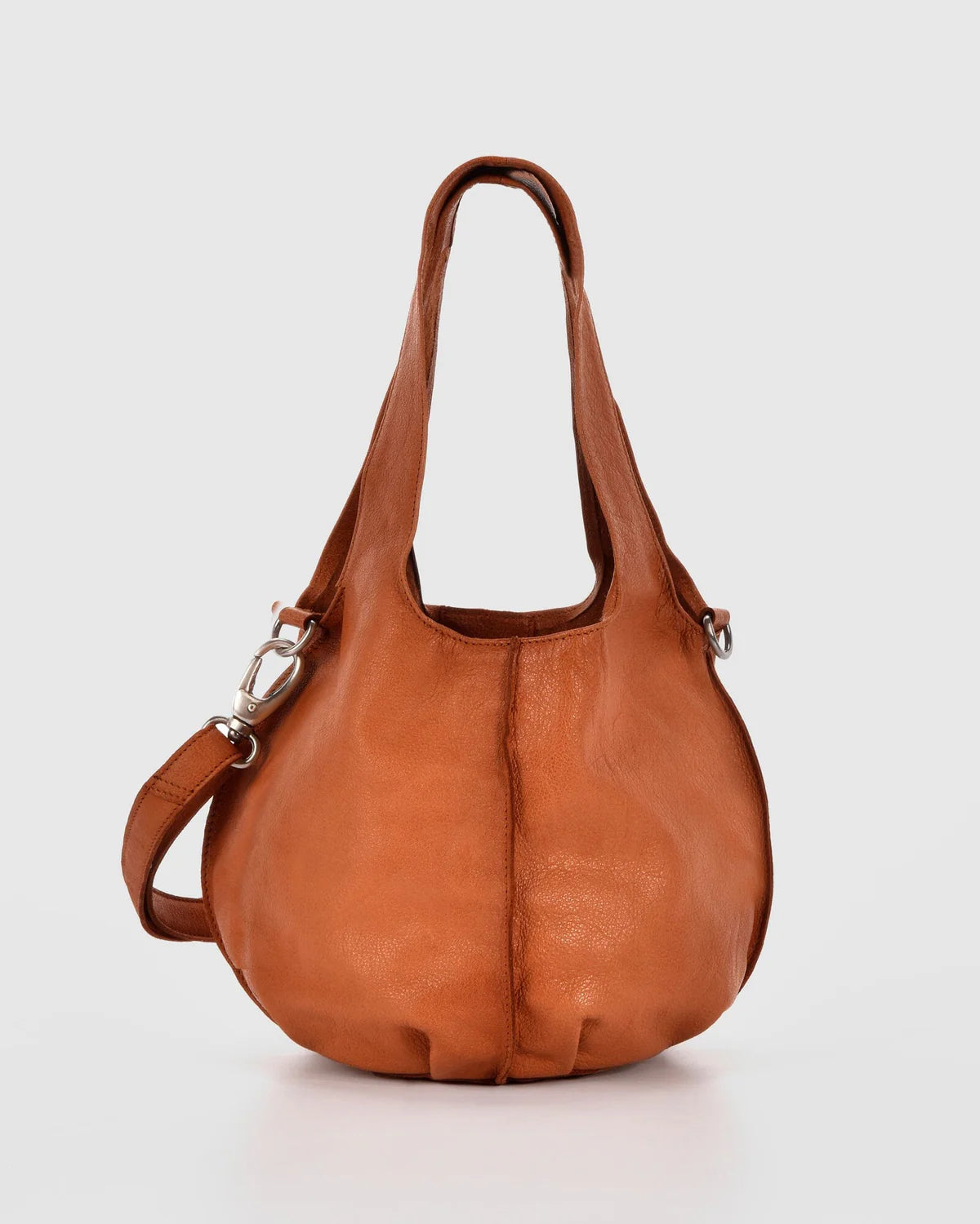 Simpson Small Round Leather Tote Bag