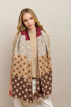 Chocolate  Sweet Heart Scarf Tiger Tree