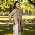 Latte Faded Heart Scarf Gypsyroad Bowral