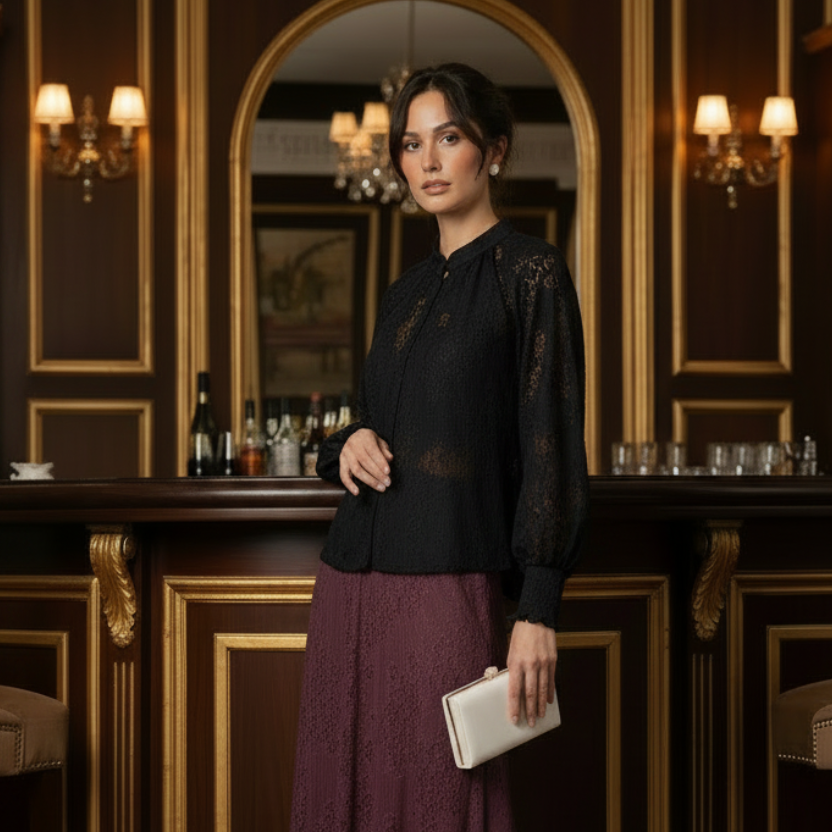 Luella Lace Blouse Black So in style
