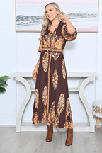 Warina Maxi Dress- rust New U Collections