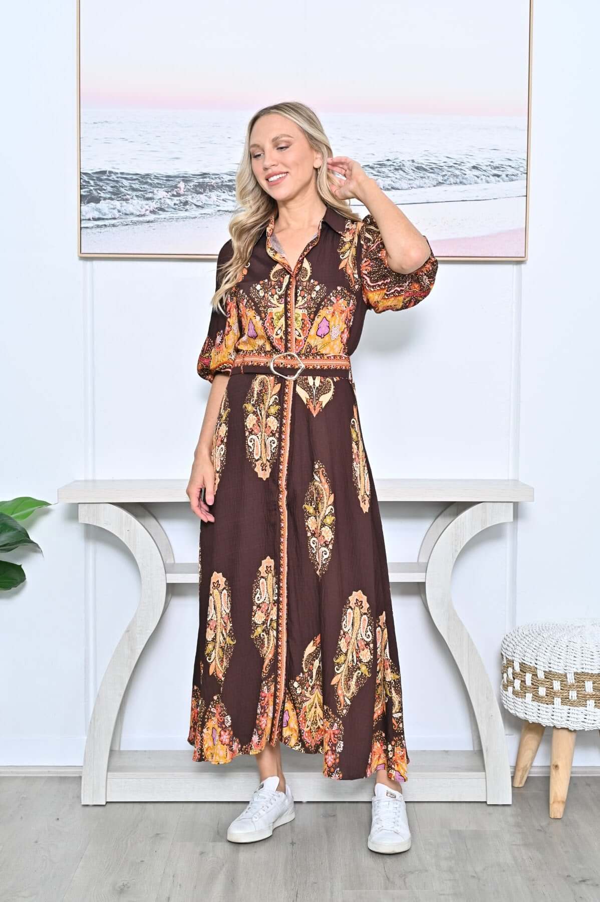 maxi boho dresses australia Beige Dotted Design Oxford Shoe