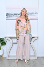Floral Silk Kaftan Top