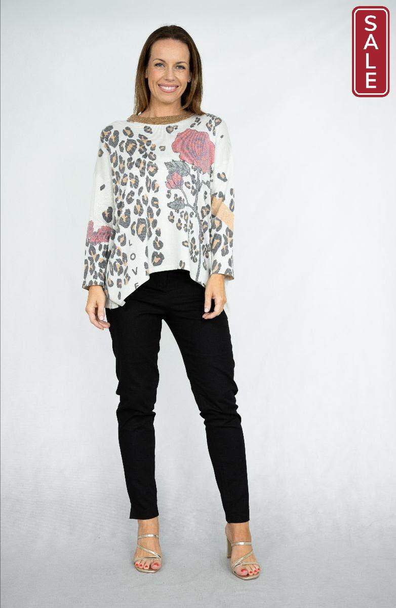 WT Rose & Leopard Jumper