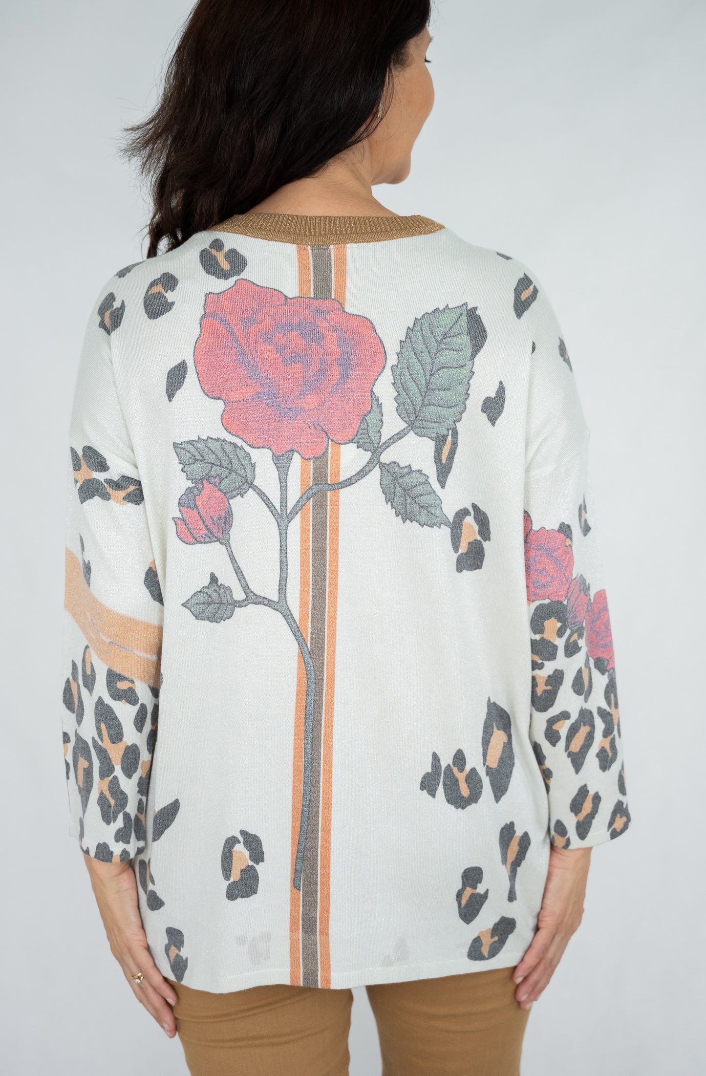 WT Rose & Leopard Jumper
