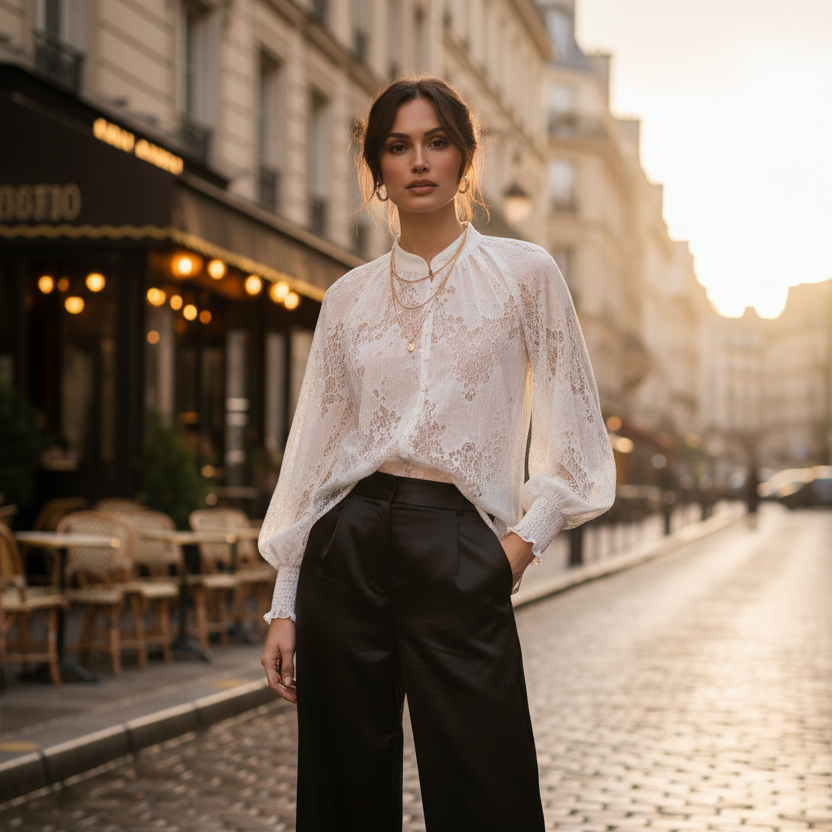 Luella Lace Blouse White So in style