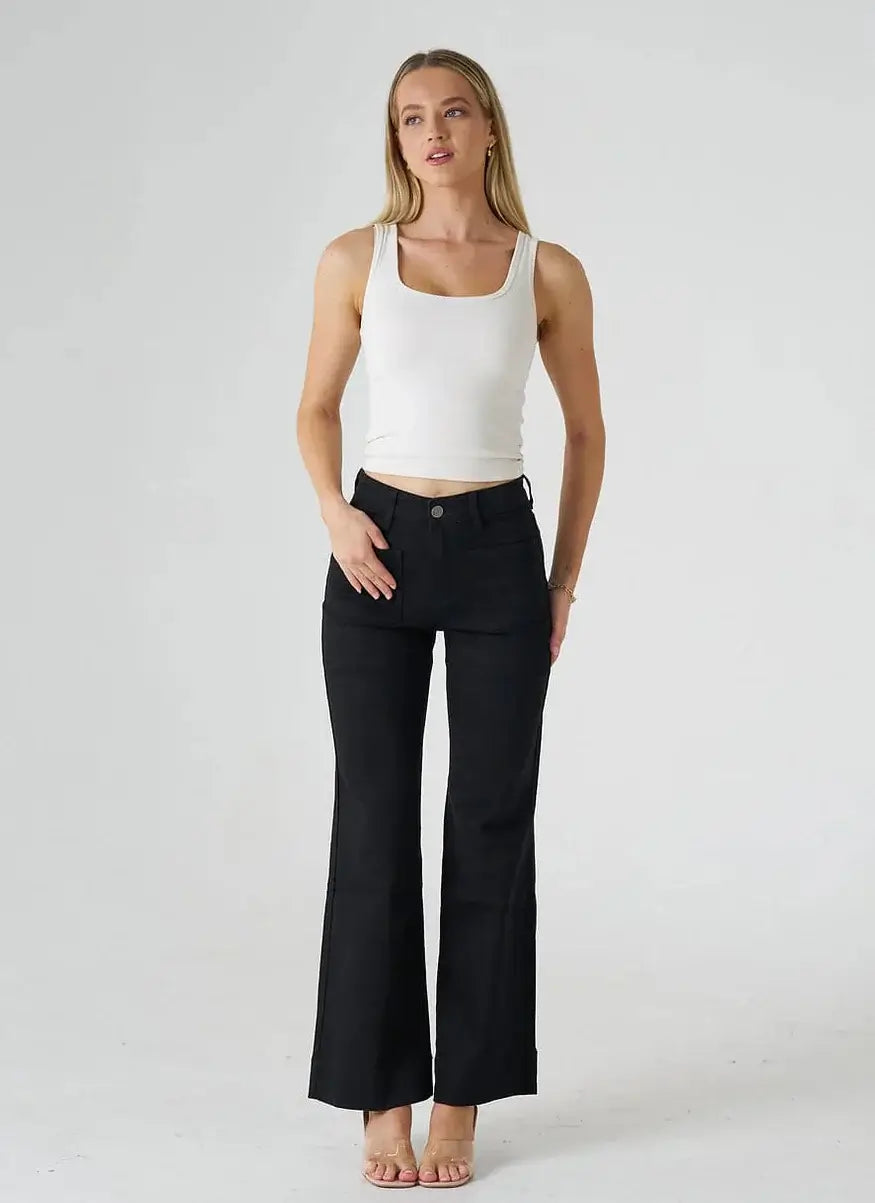 Highlands wide leg 7150 Black Wakee jeans