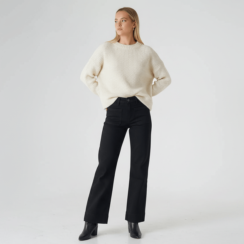 Highlands wide leg 7150 Black jeans Wakee jeans