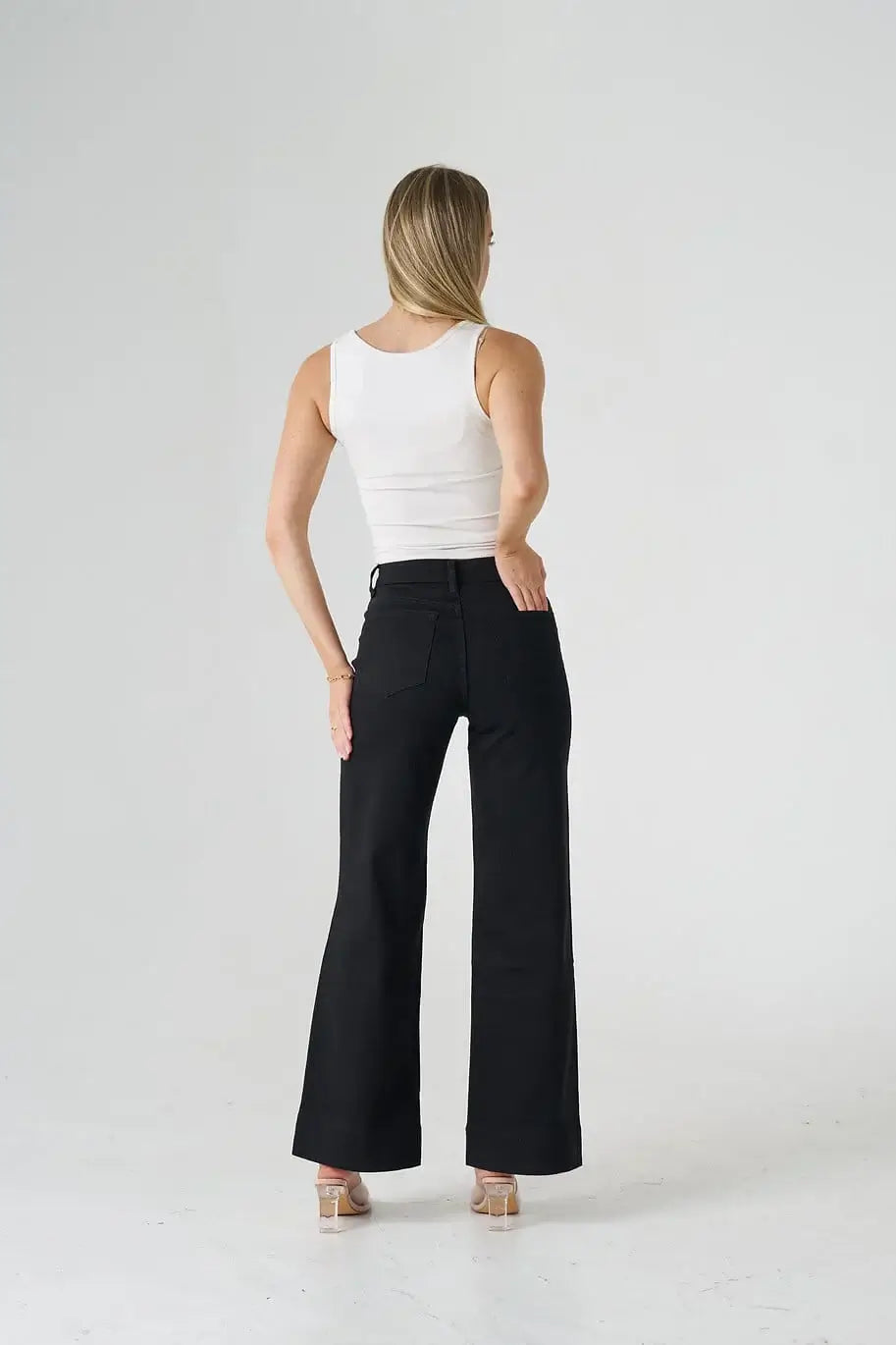 Highlands wide leg 7150 Black Wakee jeans