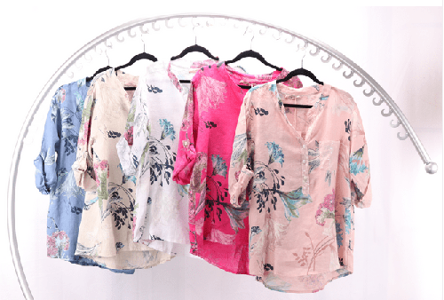 Wednesday Lulu Shirts & Tops Hot pink / S/M Ira Linen top