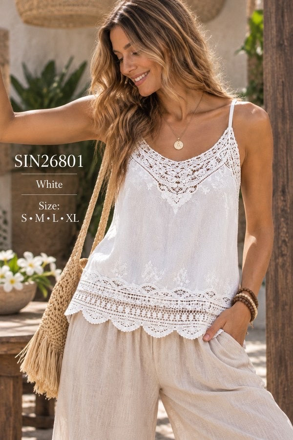Lulusun Cotton Crochet Singlet