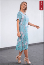 Panel Dress-stripe floral