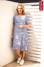 Panel Dress-stripe floral