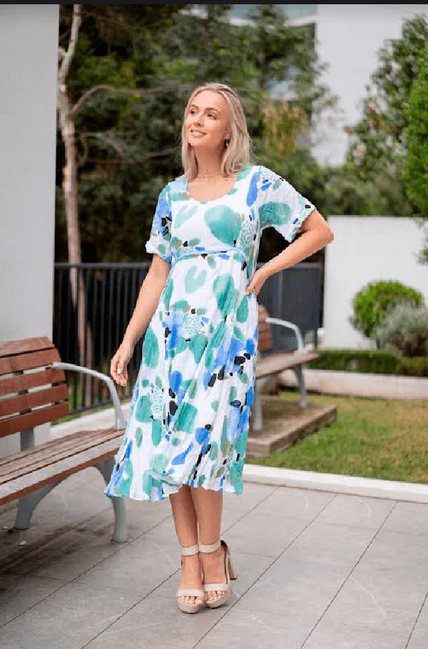 willow tree Dress 8 Panel Dress-abstract landscape