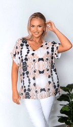 WT Lynn Leaf blouse