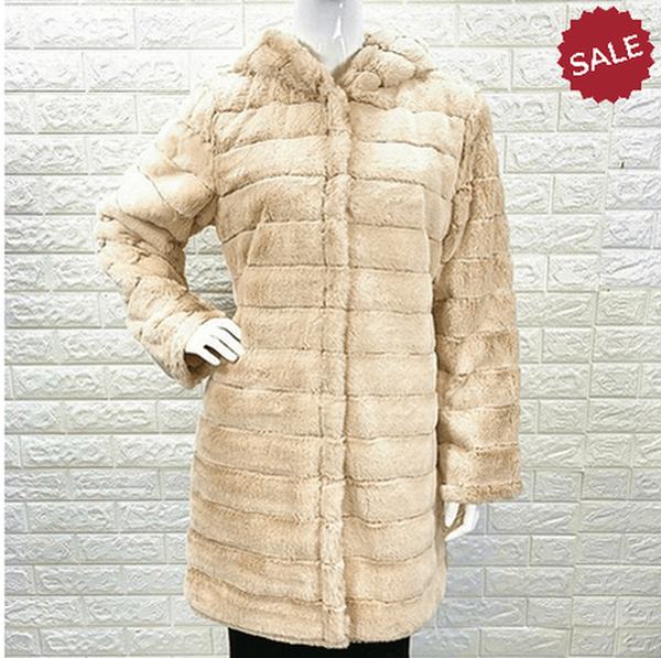 LONG PANEL FUR COAT