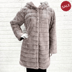 LONG PANEL FUR COAT