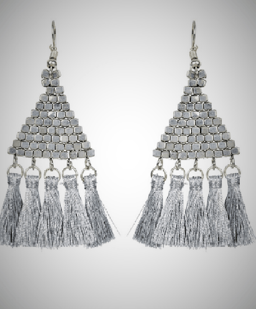 Gray deals tassel earrings