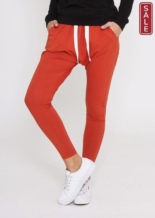 for twenty one Pants S / Rust Draw string slouch pants