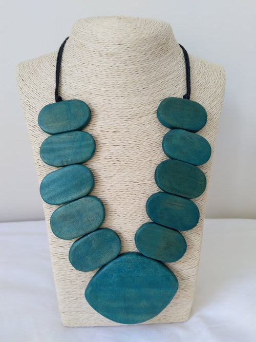 Gypsyroad Bowral Necklace Teal Large Disc Necklace