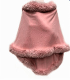 gypsyroad cape PINK Fur Trim Wrap