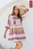 Joop&Gypsy Dresses Pink& rust / 8 Mediterranean Animal print dress